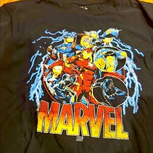 Marvel Black and Red Short Sleeve Tee with Dynamic Graphic